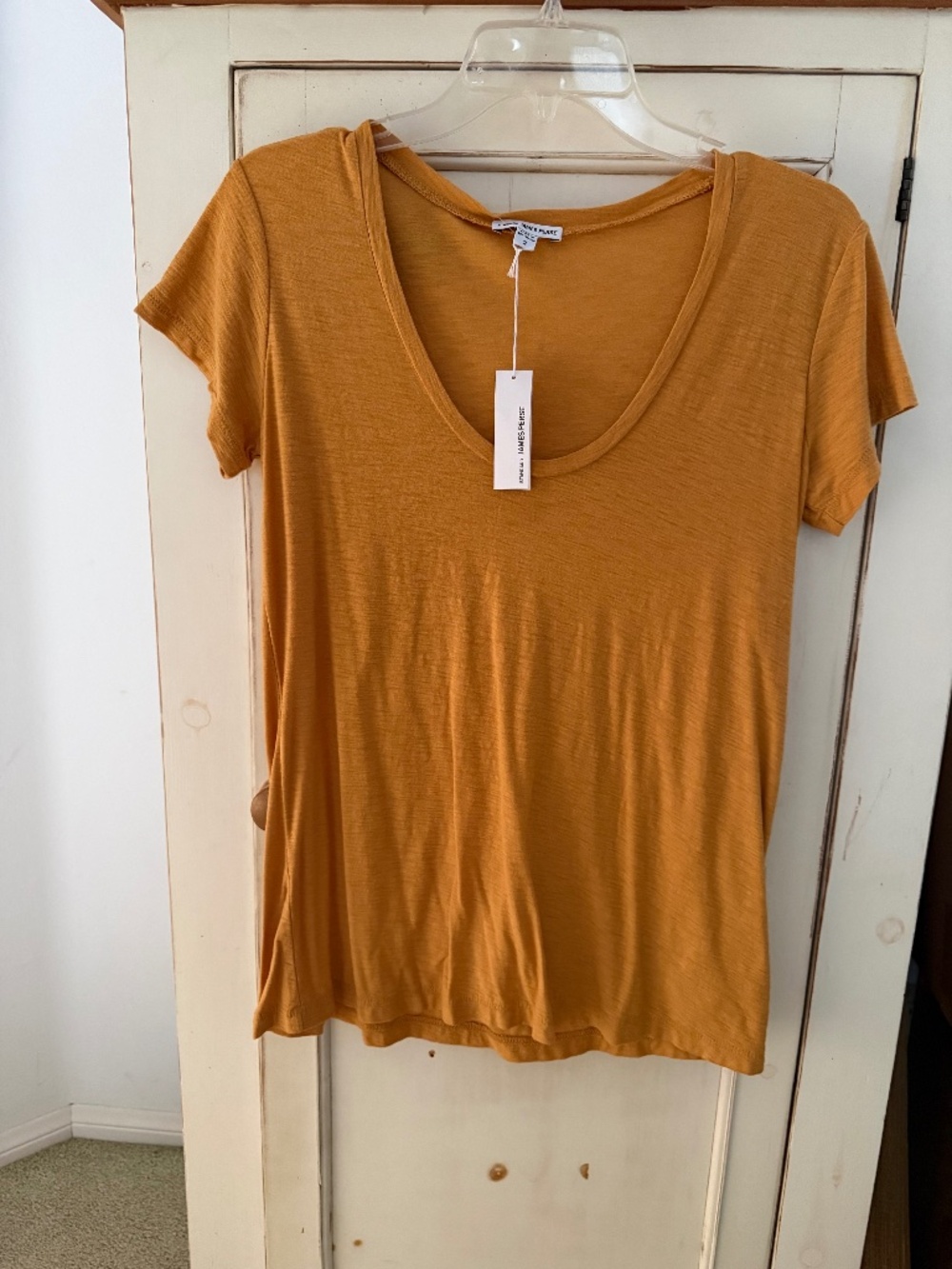James Perse t-shirt size 2 Pumpkin (comet). NWT